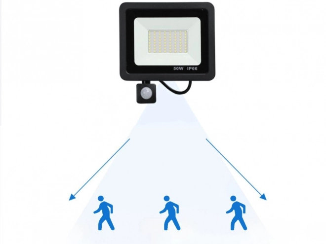 Venkovní LED Reflektor 30W s Pohybovým a Soumrakovým Senzorem IP66
