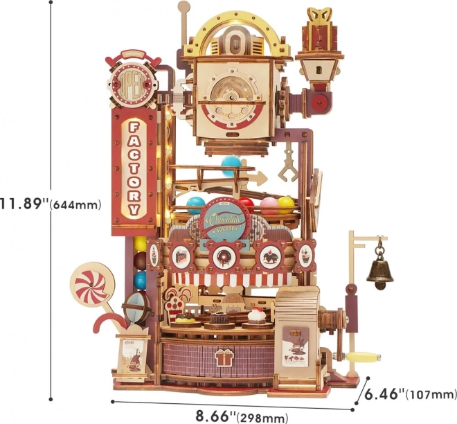 RoboTime 3D skládačka kuličkové dráhy Továrna na čokoládu