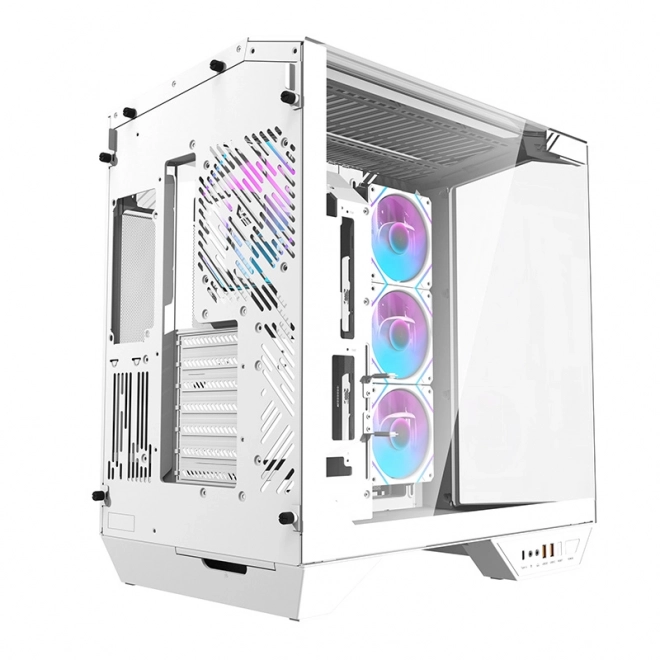 Počítačová skříň Darkflash s RGB ventilátory a držákem GPU bílá
