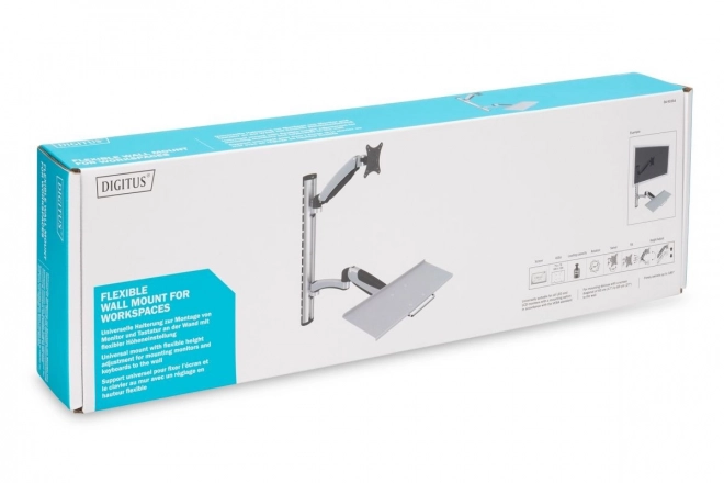Nástěnné rameno pro monitor a klávesnici, max. 27", max. 8kg, otočné 360°