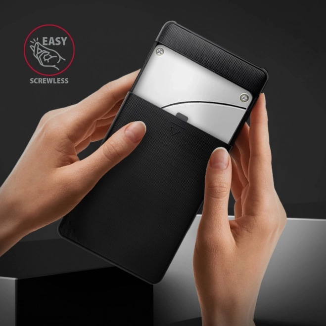 EE25-SLC Externí plastový kryt, bez šroubů, USB-C 3.2 GEN 1 SATA 6G 2,5", černý