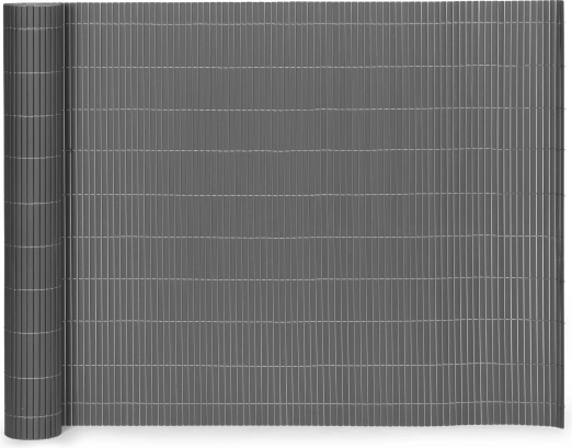 Oboustranná bambusová rohož 100x500 cm na balkón, terasu, plot antracitová MultiGarden