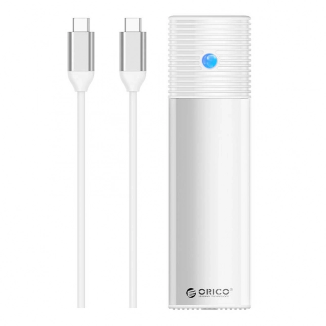 Externí kryt M.2 SATA/NVMe, Orico PWDM2-G2-WH-EP, USB-C, 10Gb/s (stříbrný)