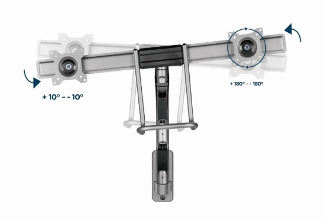 Dvojitý nástěnný držák monitoru 17-32 palců 8 kg