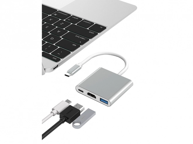 Adaptér 3v1 USB-C HDMI 4K
