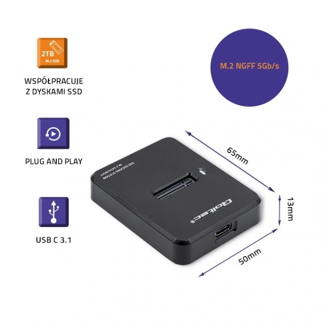 Dokovací stanice M.2 SATA | NGFF | USB 3.1 SSD