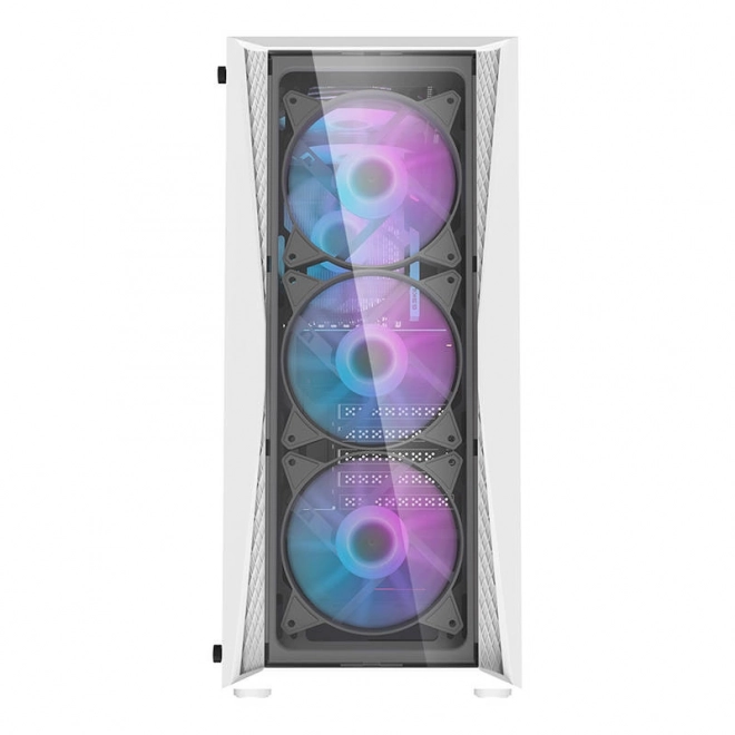 Počítačová skříň Darkflash DK352 Plus se 4 ventilátory (černobílá)