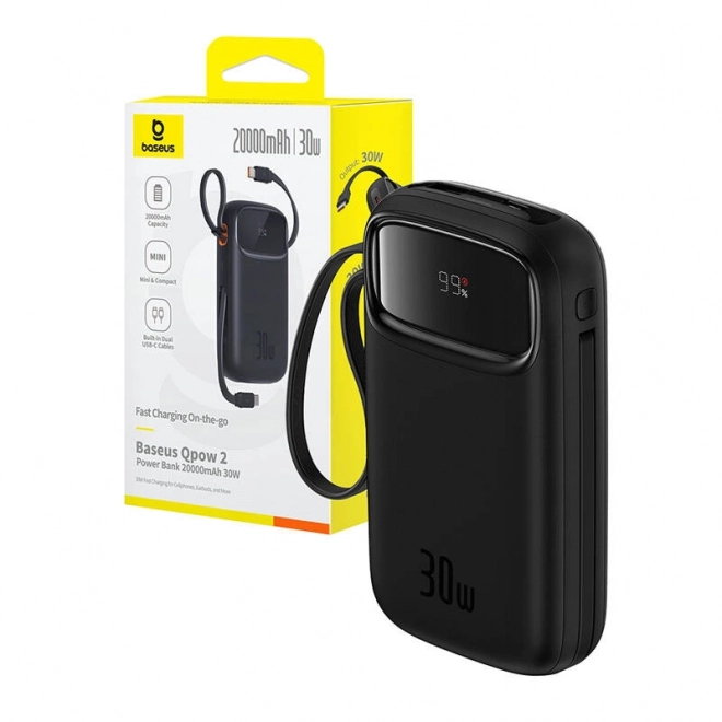 Powerbanka Baseus QPow 2 20000mAh 30W 2xUSB-C černá