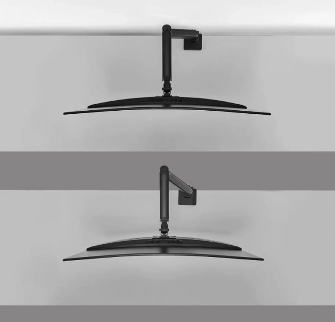 Plně pohyblivý držák na stůl pro zakřivené ultrawide obrazovky Neomounts
