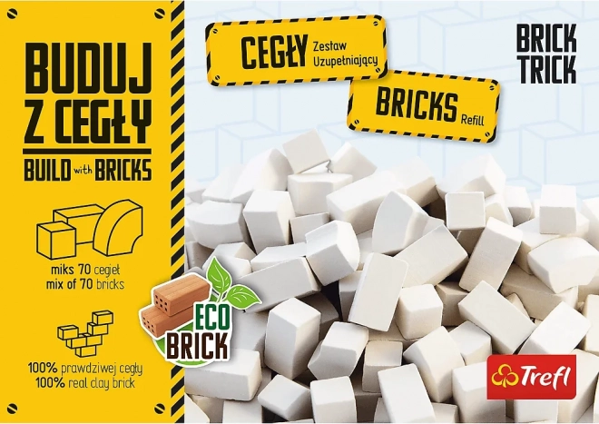 BRICK TRICK Balení bílých cihel mix - 70 kusů