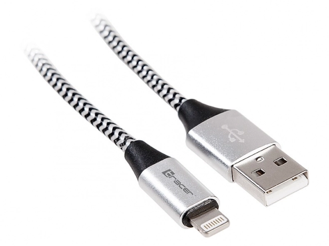 Kabel USB 2.0 iPhone AM lightning 1,0 m černý/stříbrný