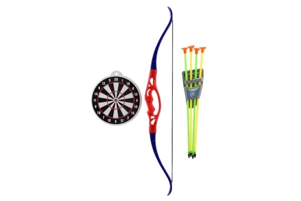 Luk+4 šípy s přísavkami plast 57cm na kartě