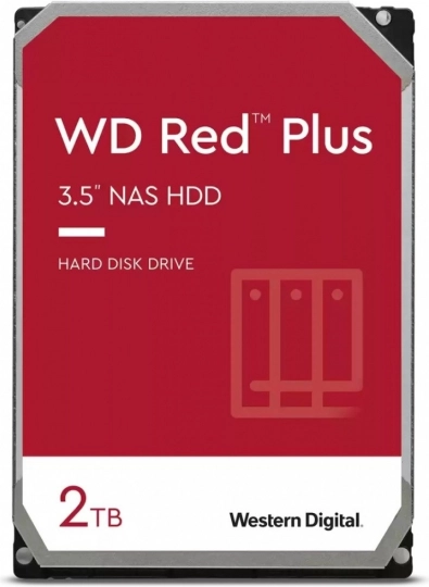 Pevný disk WD Red Plus 2 TB 3,5" CMR 64 MB, 5400 ot./min