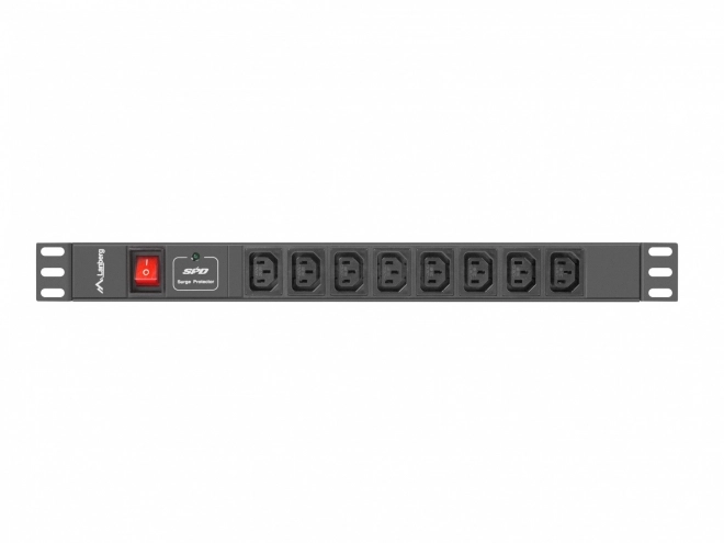 Lanberg racková napájecí lišta PDU 19'' 1U, 16 A, 8× IEC C13, vstup IEC C20, kabel 2 m, černá