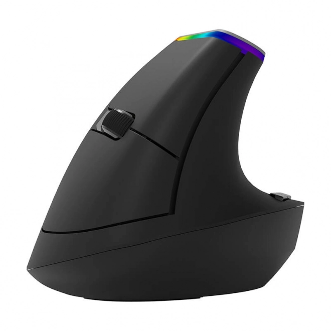 Bezdrátová vertikální myš Delux M618C 2,4G 1600DPI RGB (Černá)