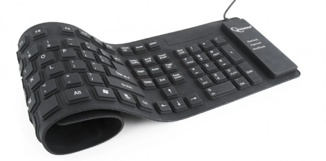 Vodotěsná silikonová klávesnice USB s funkcí OTG černá