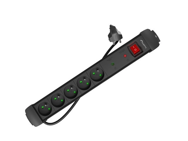 Napájecí lišta 1,5 m 5x230V SP1-05E-0150-BK