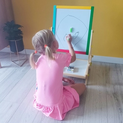 Dřevěná multifunkční oboustranná tabule Kruzzel