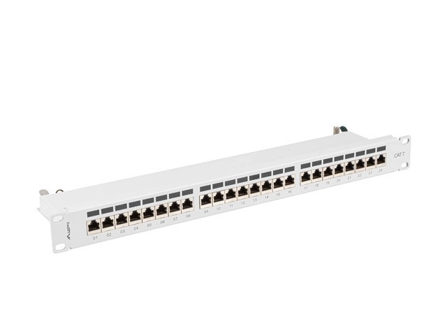 Patch panel 24 portů Cat 7 pro rack