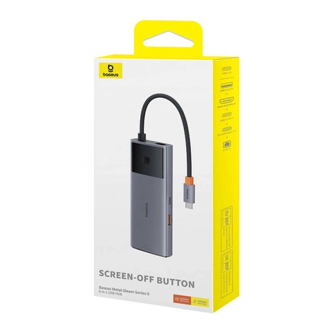 USB-C Hub 6v1 Baseus Metal Gleam Series II