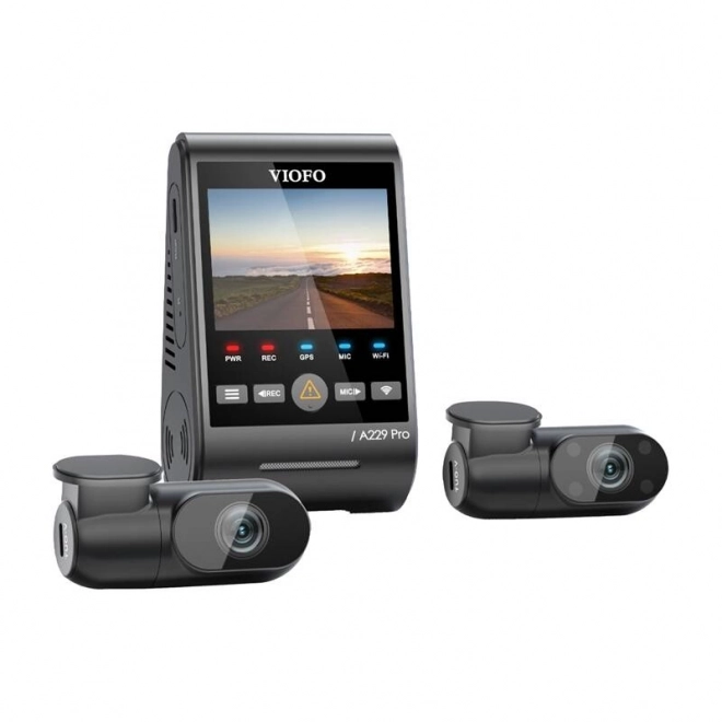Videorekordér pro automobily VIOFO A229 PRO 3CH s 4K, 2K a 1080P rozlišením
