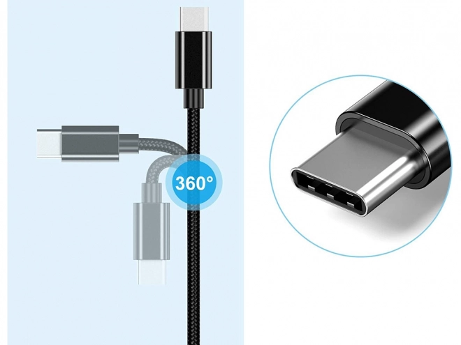 USB-C na USB-A 3.0 OTG adaptér s opleteným kabelem