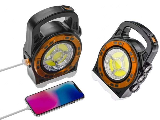 Přenosná solární LED svítilna s powerbankou