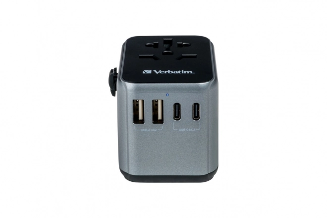 Cestovní adaptér UTA-03 49545 180 zemí, PD 30W nabíječka, QC 3.0 3x USB-C , 2x USB-A