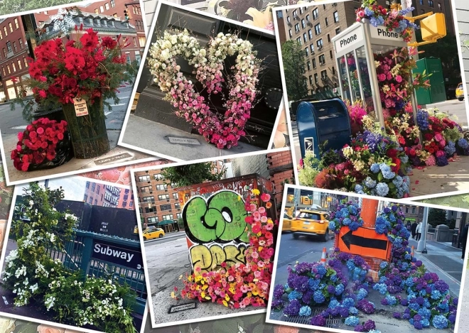 Puzzle 2D 1000 dílků NYC flower sparkle