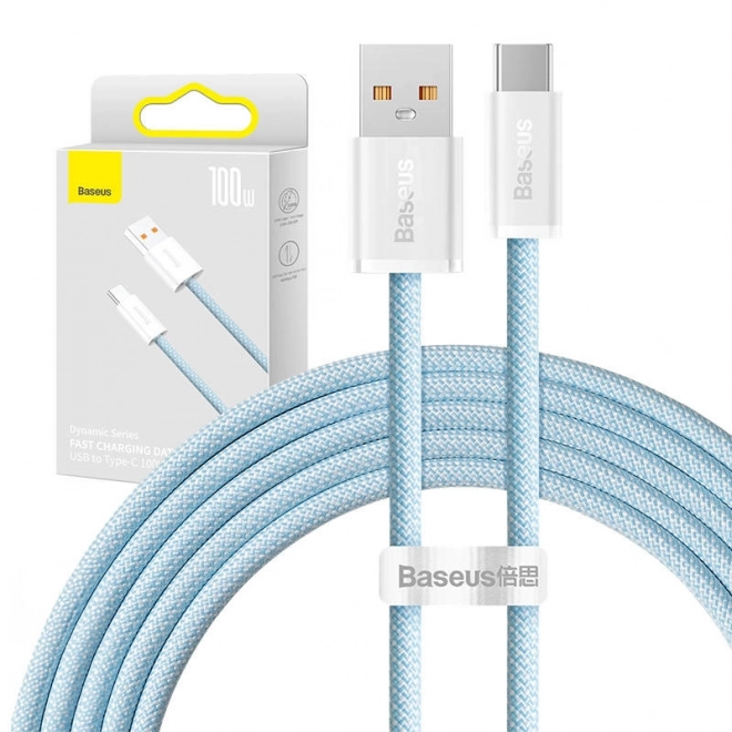 Kabel USB na USB-C Baseus Dynamic Series 100W 2 m modrý