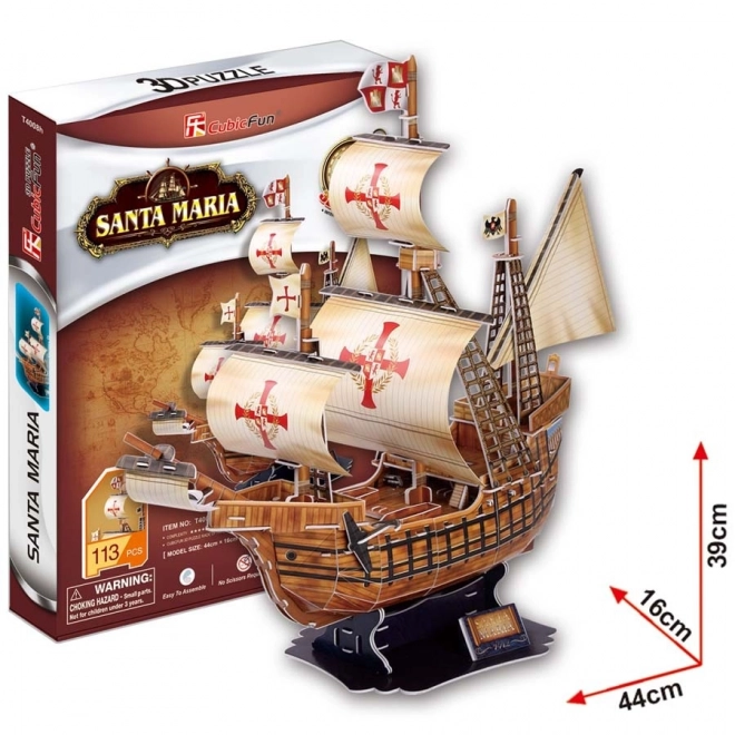 Puzzle 3D Loď Santa Maria