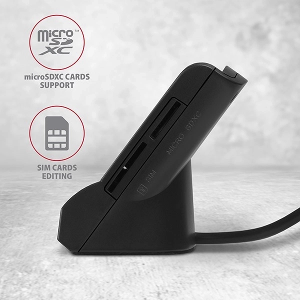 CRE-SM2 ID a čtečka karet SD/microSD/SIM USB