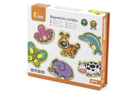 Dřevěné magnety pro děti Zvířátka - sada 20 ks
