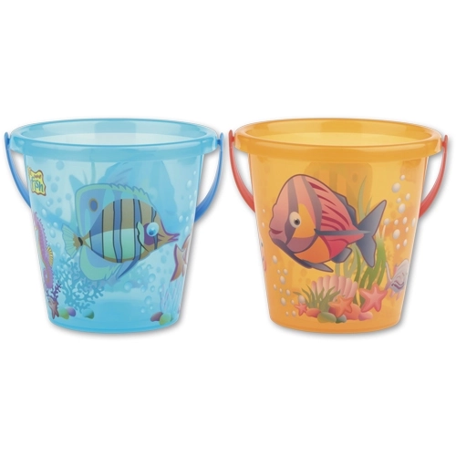 Androni Kyblík rybičky průhledný průměr 13 cm – Oranžový