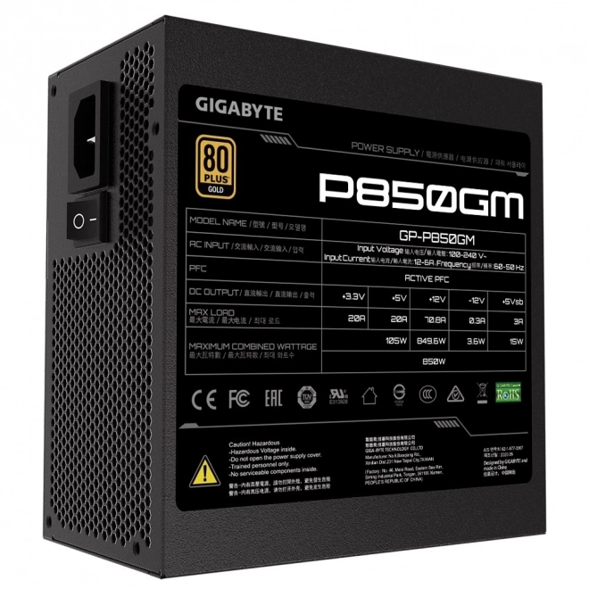 Gigabyte napájecí zdroj P850GM 850W