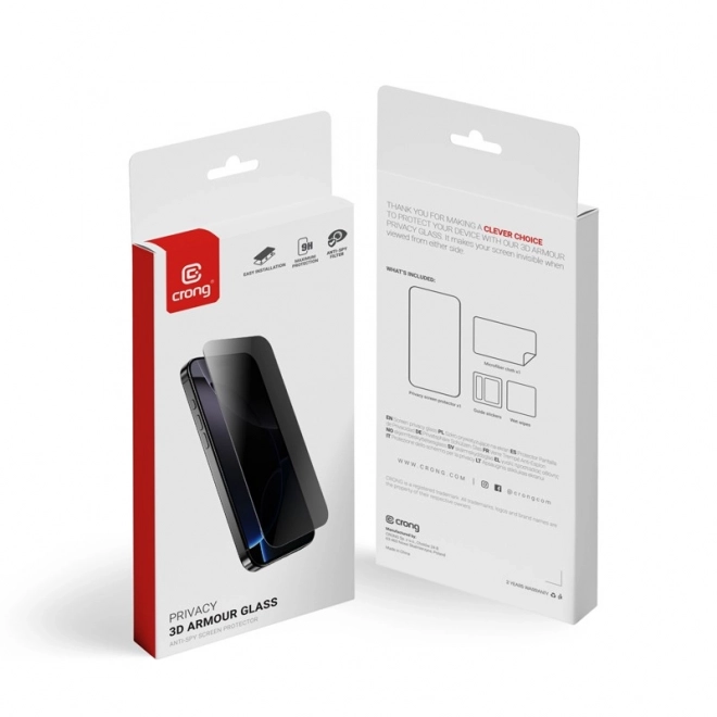 Ochranné soukromé sklo pro iPhone 16 / iPhone 15