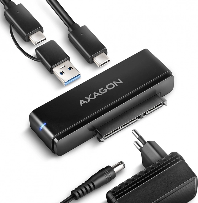 Adaptér USB‑C 10Gbps na SATA pro 2.5"/3.5" SSD/HDD FASTPORT X se zdrojem a kabelem 60 cm