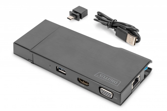 Stolní USB stanice 7-portová s funkcí 4K a VGA pro notebook