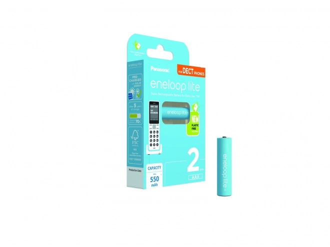 Nabíjecí baterie Eneloop lite AAA 550 mAh 2 ks DECT