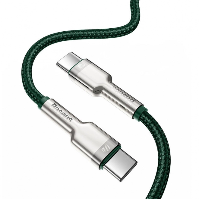 Kabel USB-C na USB-C Baseus Cafule, 100W, 2m (zelený)