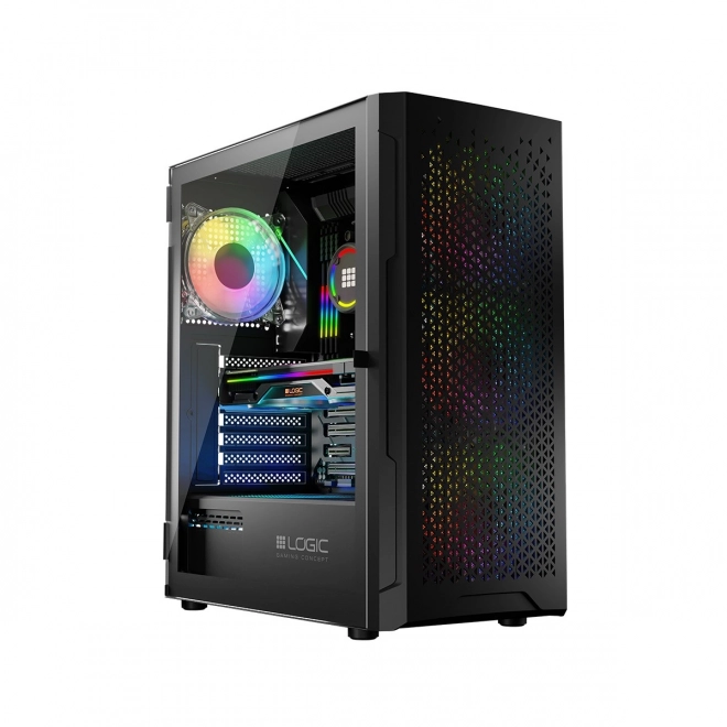 Počítačová skříň LOGIC Aramis ARGB Midi USB 3.0 černá