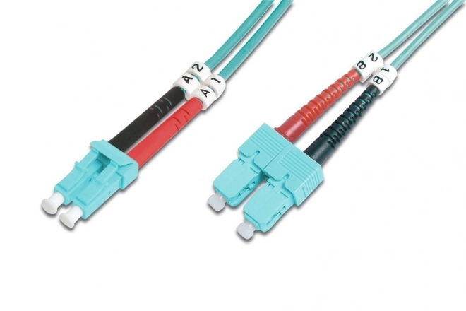 FO LC-SC MM 50/125 OM3 duplexní LSOH optický patchcord 2m