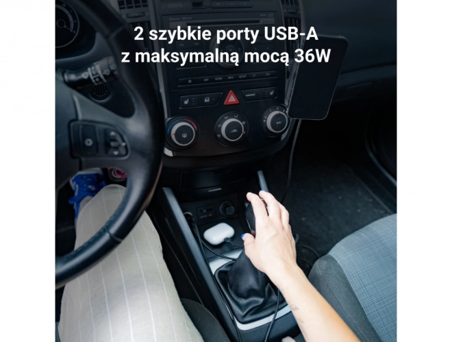 GC PowerRide Nano36 36W 6A 2x USB-A nabíječka do auta