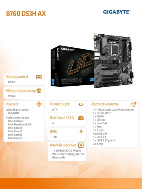 Základní deska Gigabyte B760 DS3H AX