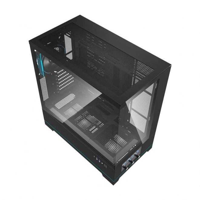 Počítačová skříň Darkflash DY451 PRO s ventilátorem (černá)