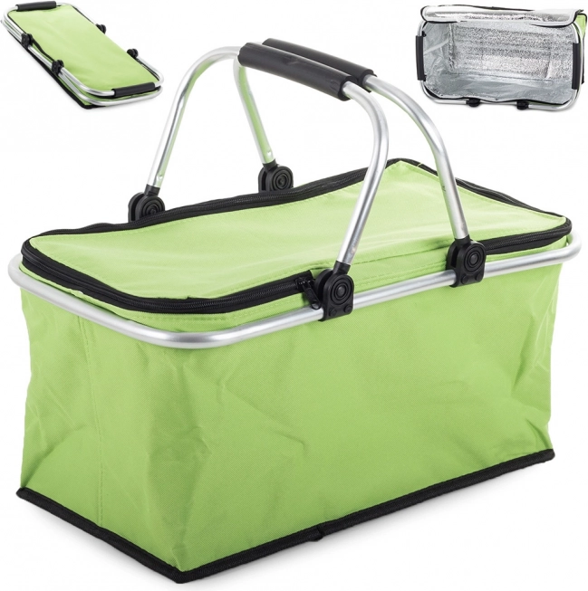 Coș de picnic termic pliabil – zelený