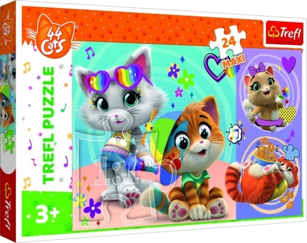 Puzzle 24 Maxi dílků 44 Kočky Happy Kittens