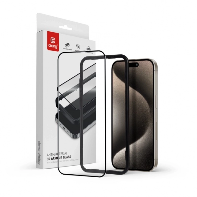 Celoplošné tvrzené sklo 9H pro iPhone 15 Pro Max