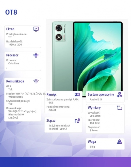 Tablet 11 palců 6/256GB zelený
