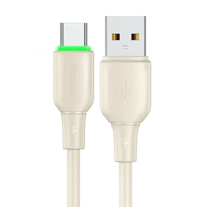 Kabel USB-C Mcdodo CA-4750 s LED světlem 1,2 m (béžový)